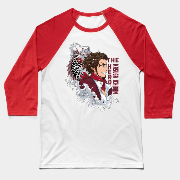 The hero - Ichiban Kasuga Baseball T-Shirt by sarahchibi